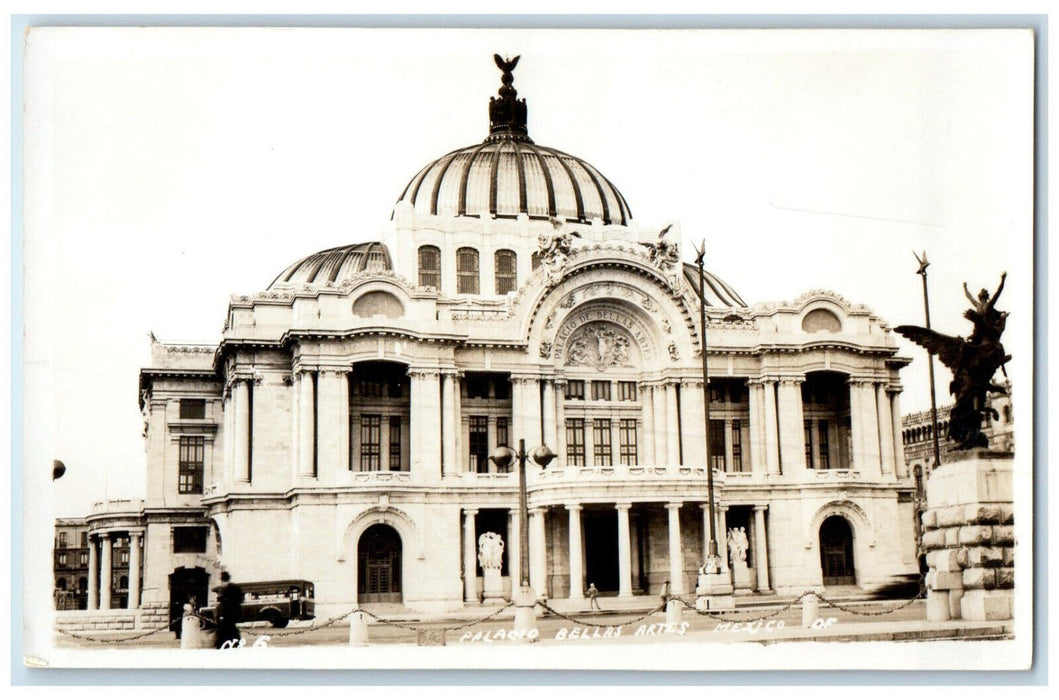 c1950's Palace of Bellas Artes Mexico City Mexico RPPC Photo Postcard