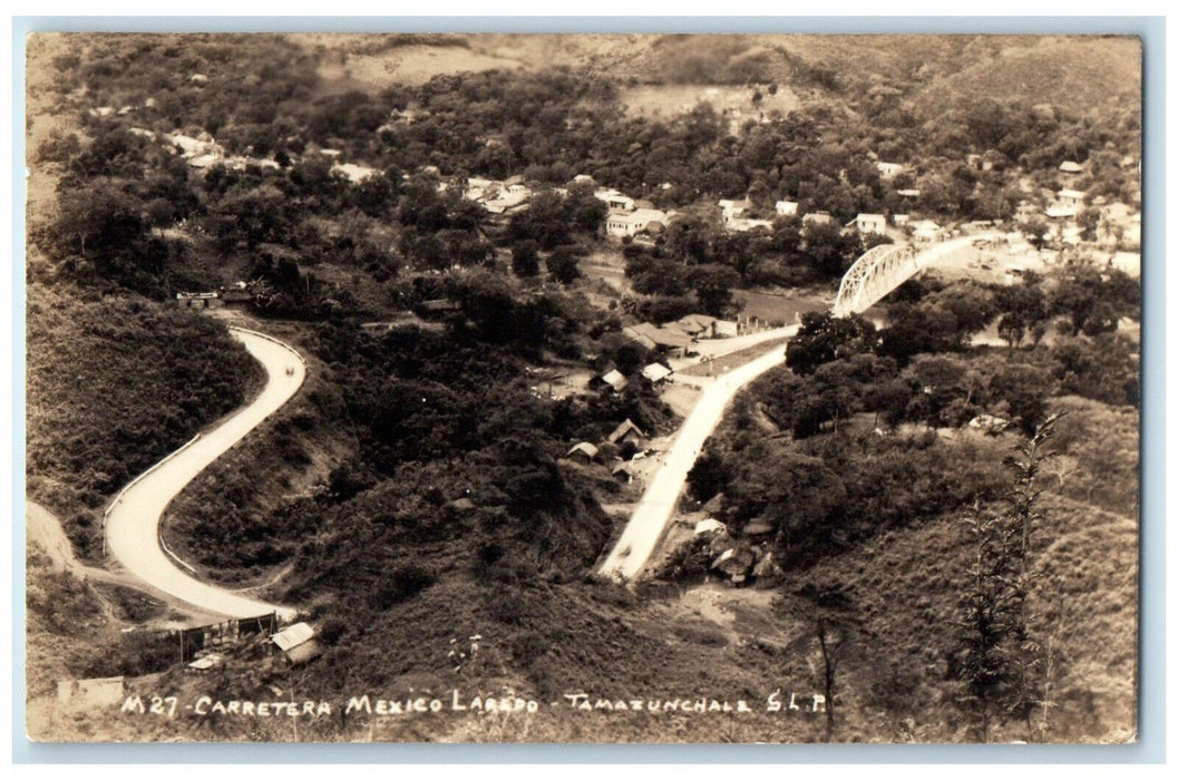 c1950's Carretera Mexico-Laredo Tamazunchale SLP Mexico RPPC Photo Postcard