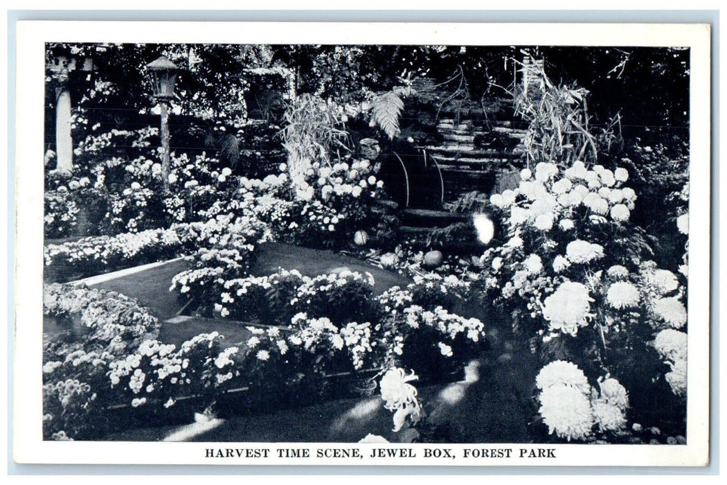 1940 Harvest Time Scene Jewel Box Forest Park St Louis Missouri Antique Postcard