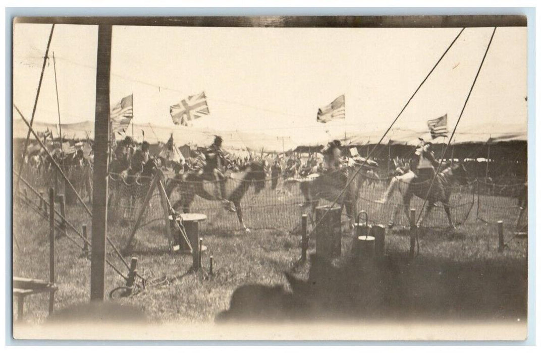 c1910 Native American Fair Cowboy Tent Teepee NY Otto Hillig RPPC Photo Postcard
