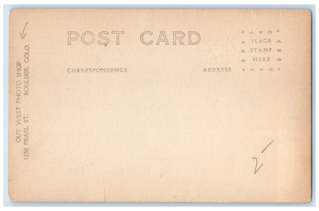 c1910's Dirt Road View Boulder Colorado CO RPPC Photo Unposted Antique Postcard