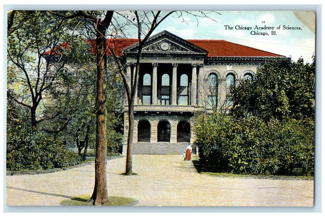 c1910's The Chicago Academy Of Sciences Building Chicago Illinois IL Postcard