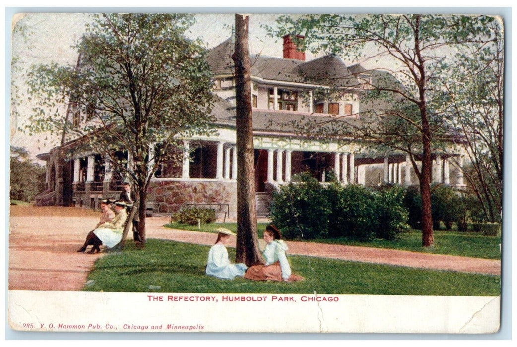 1907 The Refectory Humboldt Park Chicago Illinois IL Posted Antique Postcard