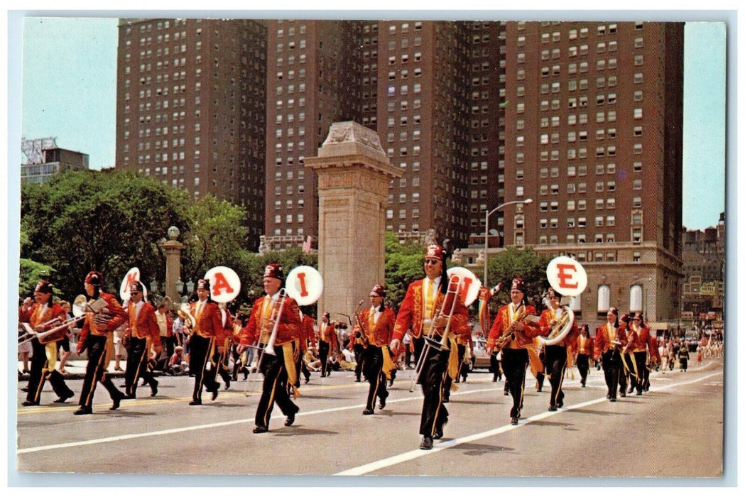 1971 Shriner's Parade Nobles On Balbo Drive Chicago Illinois IL Vintage Postcard