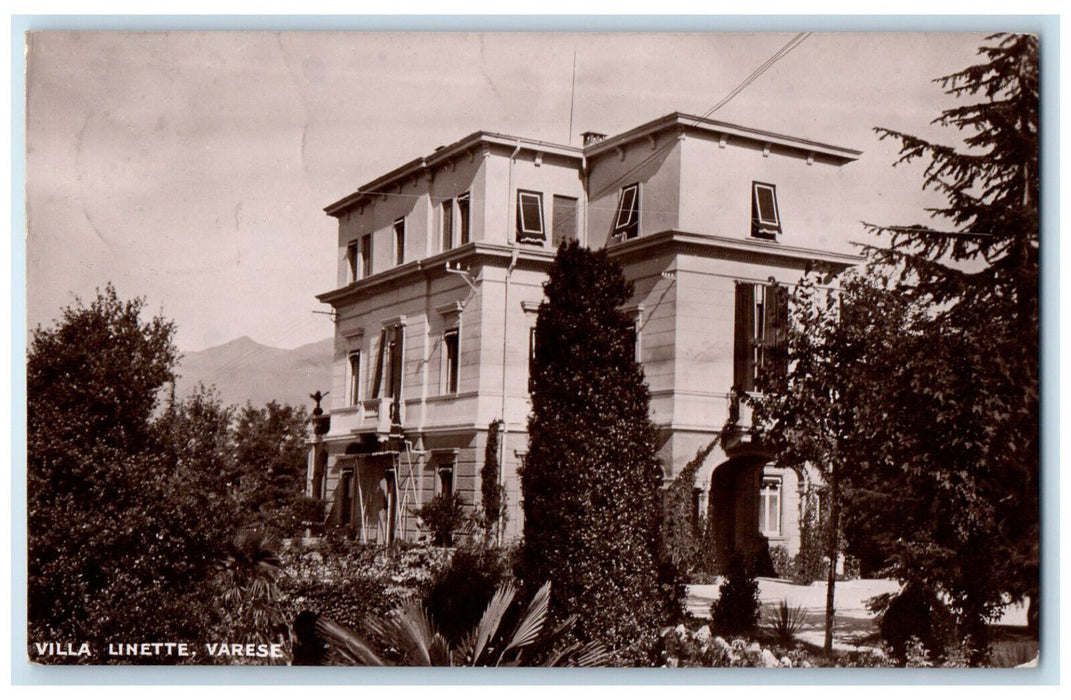 c1940's Villa Linette Varese Italy Unposted Vintage RPPC Photo Postcard