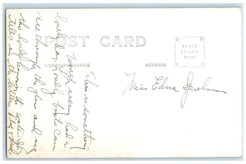 c1930's Glass Bottom Boat Feeding Fish Silver Springs FL RPPC Photo Postcard