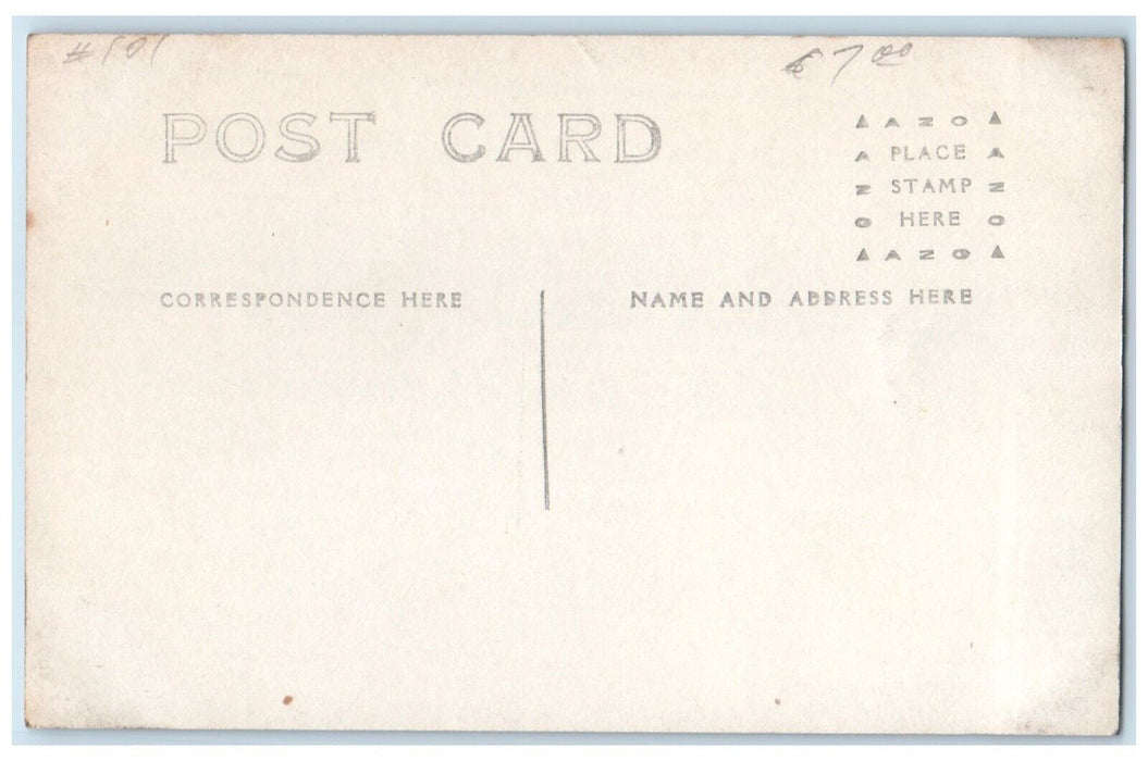 c1910's Man Riding Horse And Wagon Scene Trees RPPC Photo Antique Postcard