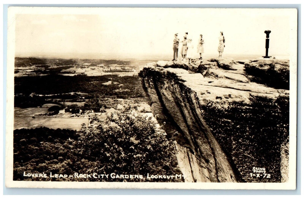 Lover's Leap Rock City Gardens Lookout Montana MT Cline RPPC Photo Postcard