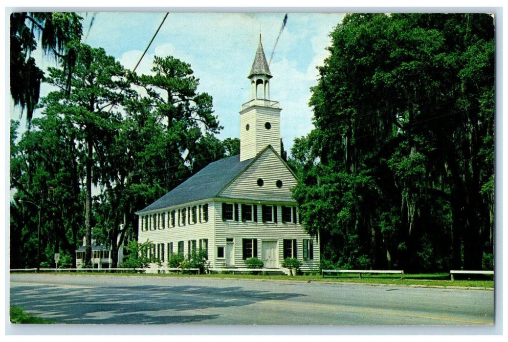 c1960 Midway Church Savannah Brunswick Old Slave Gallery Midway Georgia Postcard