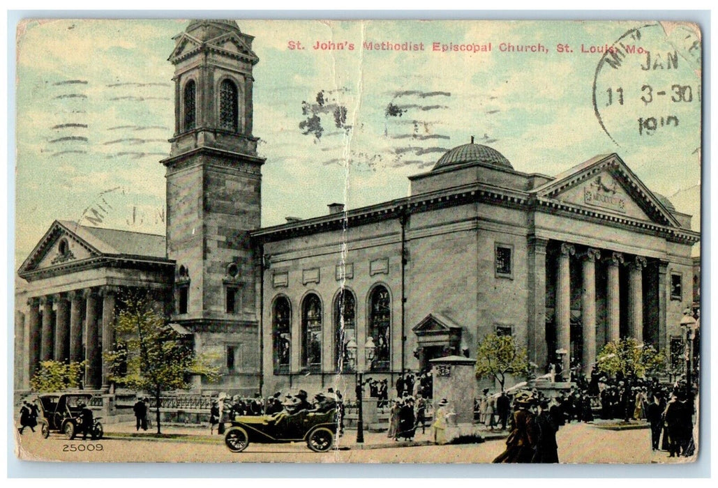 1912 St. John's Methodist Episcopal Church Exterior St. Louis Missouri Postcard