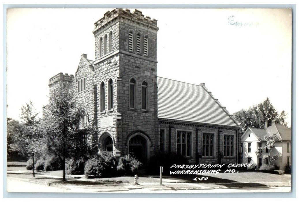 1948 Presbyterian Church View Warrensburg Missouri MO RPPC Photo Postcard