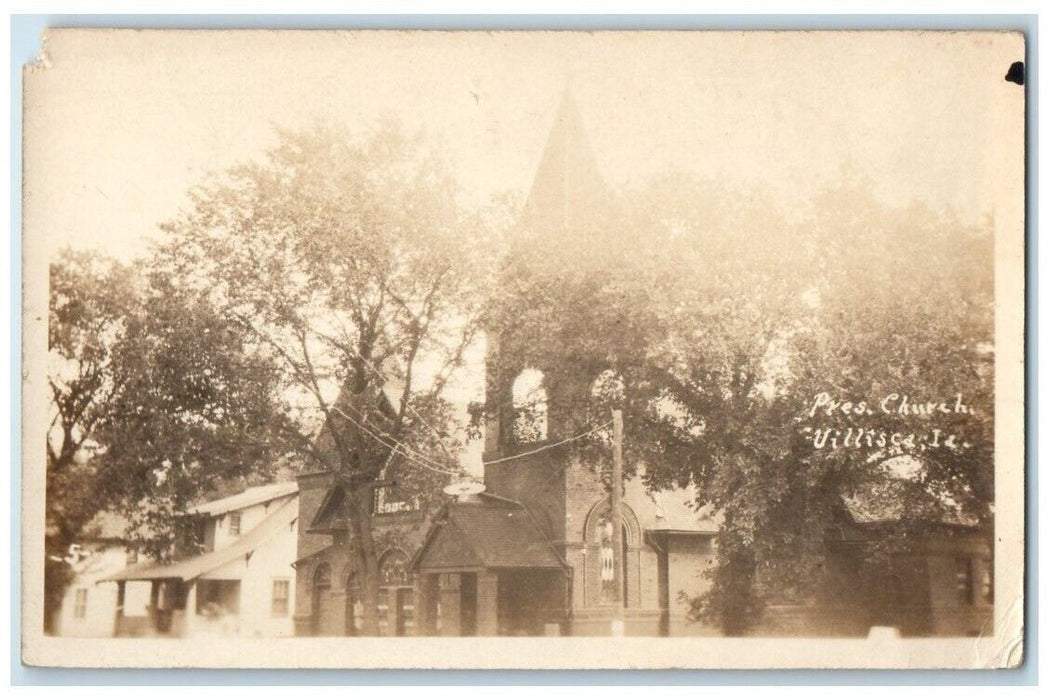 c1920's Presbyterian Church View Villisca Iowa IA RPPC Photo Unposted Postcard