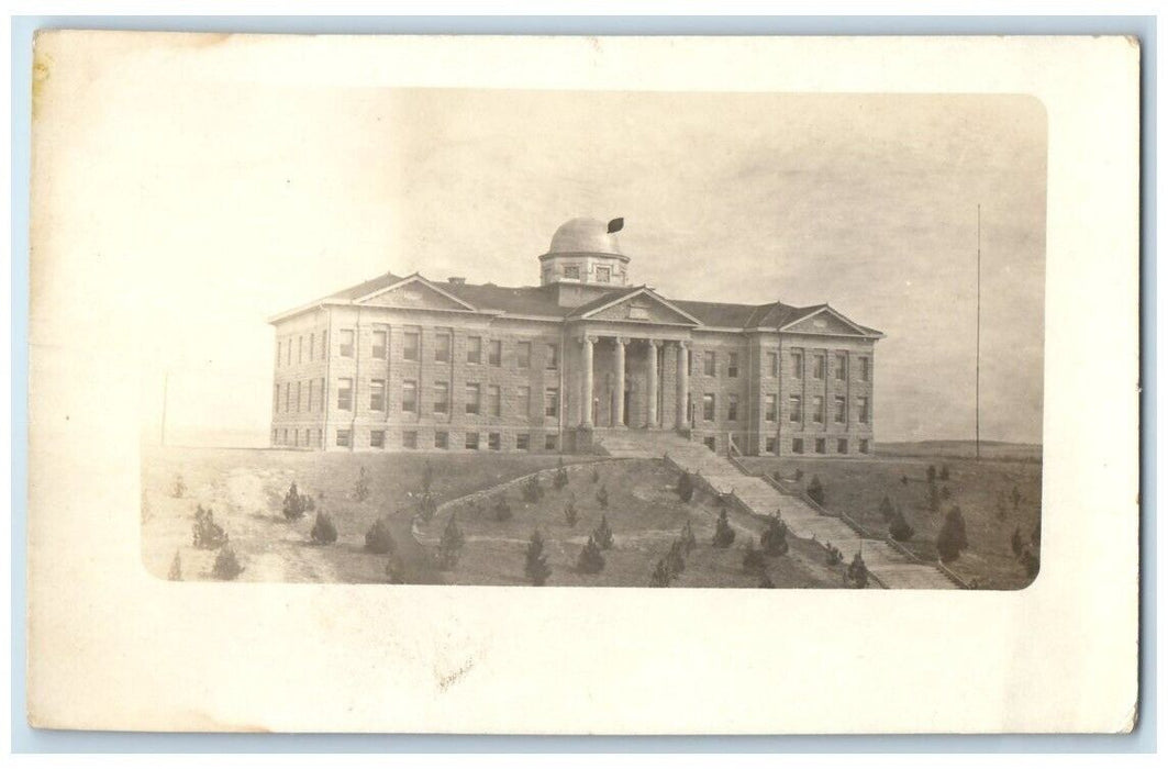 c1910's Southwestern College Richardson Hall Winfield KS RPPC Photo Postcard