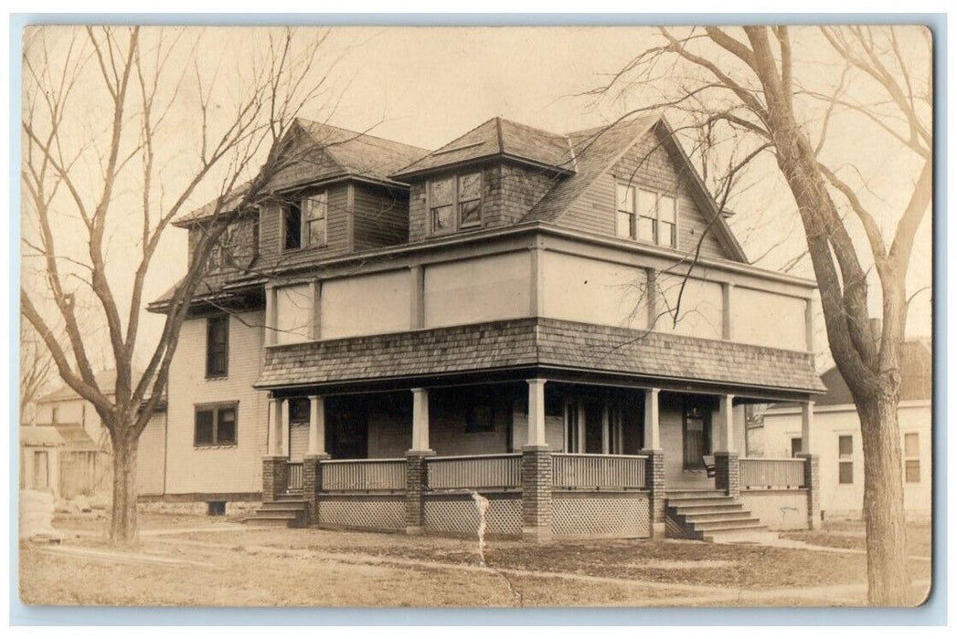 c1910's Fraternity House View Fort Logan Colorado CO RPPC Photo Postcard