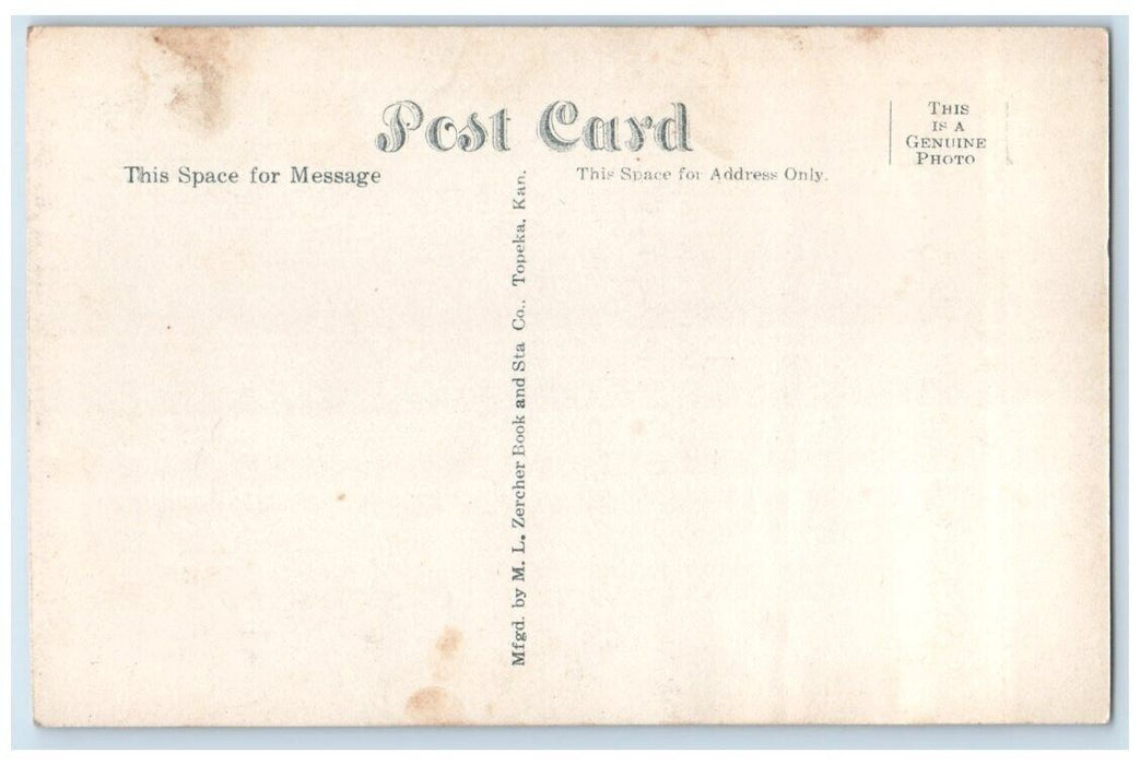 c1910's State School Building View Winfield Kansas KS RPPC Photo Postcard
