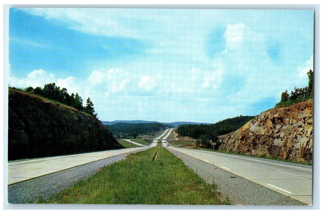 1960 Greetings From Alabama Highway Scene Birmingham Alabama AL Vintage Postcard