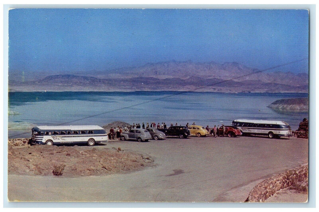 c1960 Lakeview Point Boulder Dam Highway Nevada NV Natural Color Card Postcard