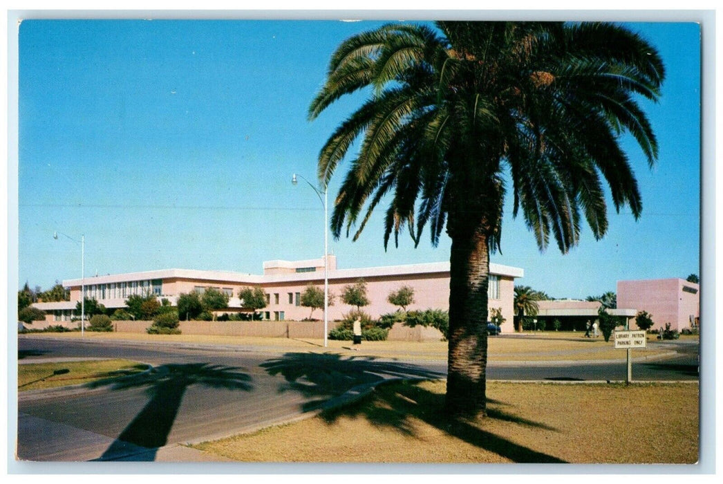 1960 Phoenix Civic Center Palms Trees Central McDowell Phoenix Arizona Postcard