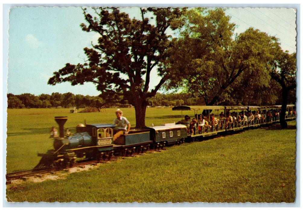 1976 Brackenridge Eagle Miniature Railroad Brackenridge Park Texas TX Postcard