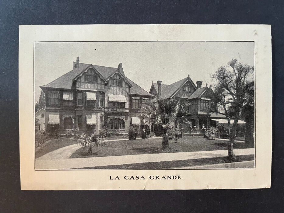 1902 La Casa Grande Boarding House Pasadena CA Pamphlet Advertising Cover