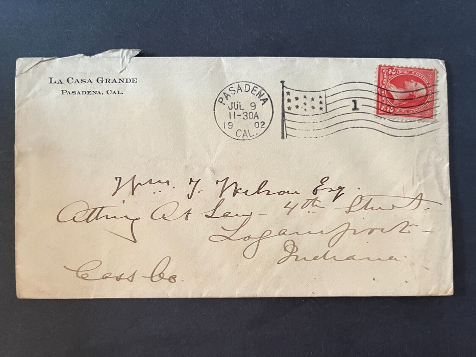 1902 La Casa Grande Boarding House Pasadena CA Pamphlet Advertising Cover