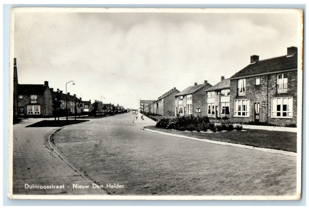 1954 New Den Helder Duinroosstraat Holland Netherlands RPPC Photo Postcard