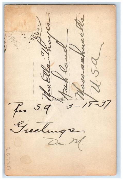 1937 Prague Paris Rio De Janeiro Brazil Tri City View RPPC Photo Postcard