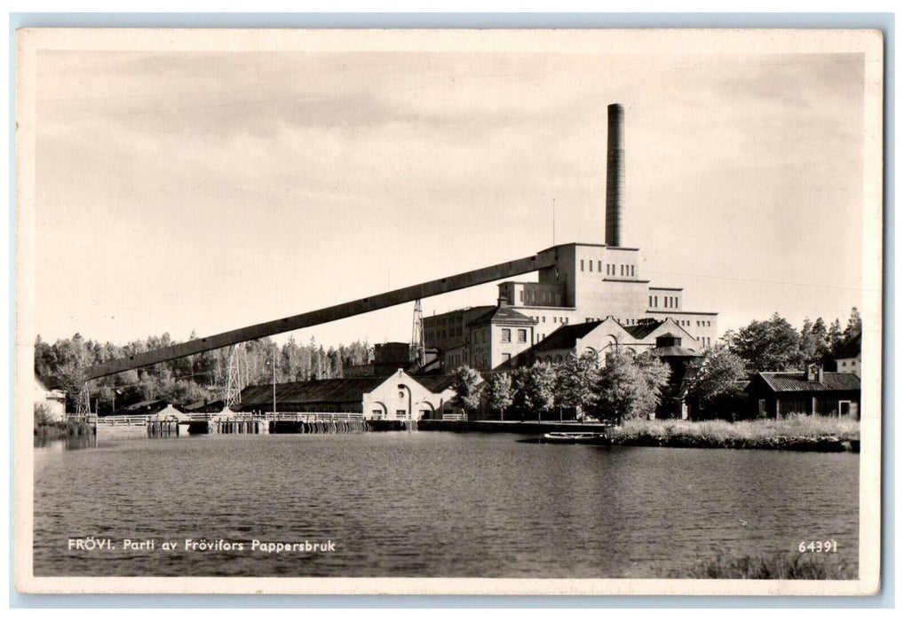 c1930's Frövifors Paper Mill Museum Frovi Sweden RPPC Photo Postcard