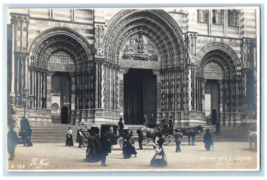 c1940's Caty Lorenzo Genoa Italy Unposted Vintage RPPC Photo Postcard