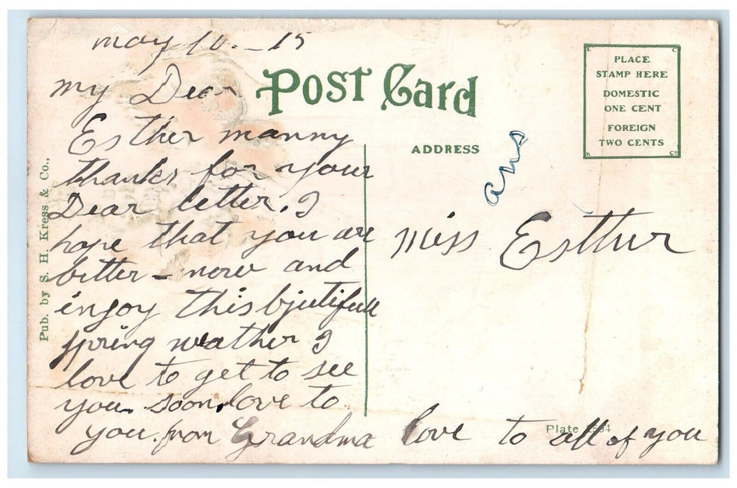c1910's View Of Bridge Over Neosho River Chanute Kansas KS Antique Postcard
