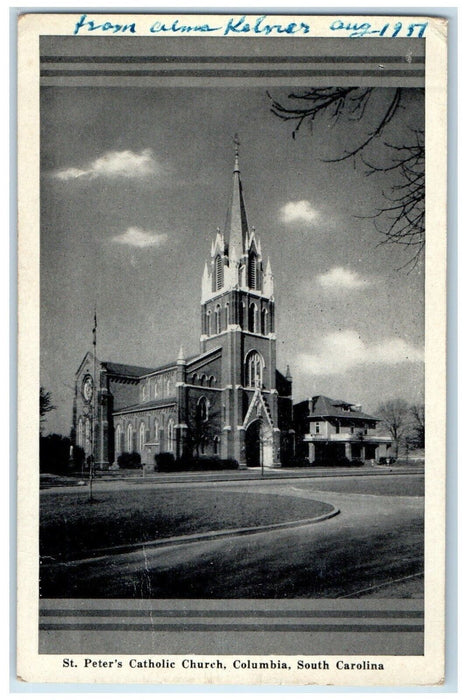 1949 St. Peter's Catholic Church Columbia South Carolina SC Vintage Postcard