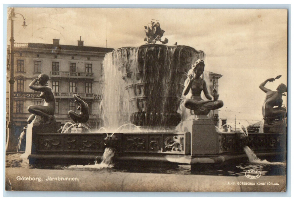 1927 Järntorget Gothenburg Sweden Posted Vintage RPPC Photo Postcard