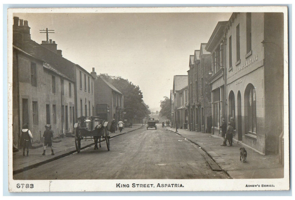 c1940's King Street Aspatria England Unposted Vintage RPPC Photo Postcard