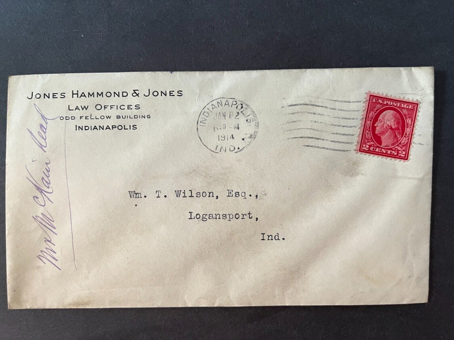 1914 Jones Hammond & Jones Law Offices Indianapolis Indiana Logansport Cover