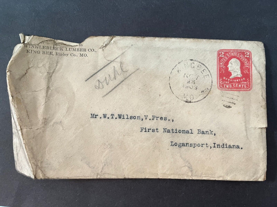 1903 Winklebleck Lumber Co. King Bee Ripley Co Missouri Logansport Indiana Cover