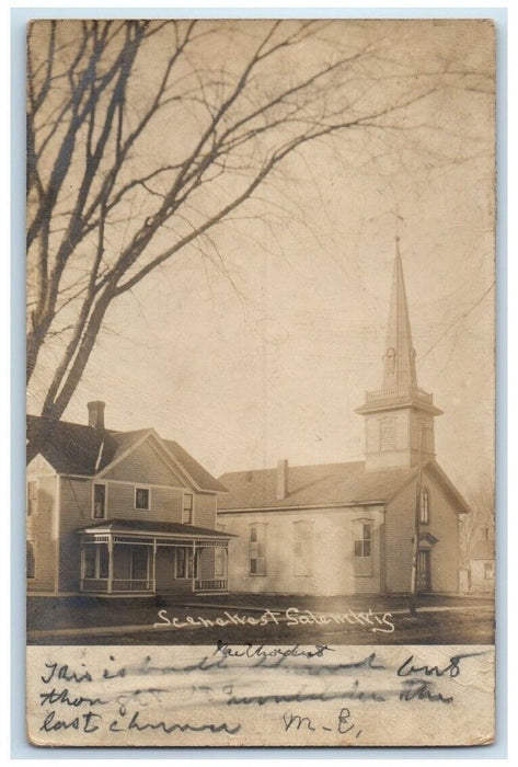 1911 Methodist Episcopal Church West Salem Wisconsin WI RPPC Photo Postcard