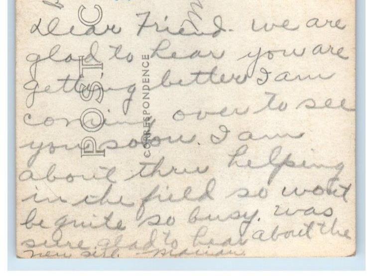 1924 Residence Street Windmill View Garfield Kansas KS RPPC Photo Postcard