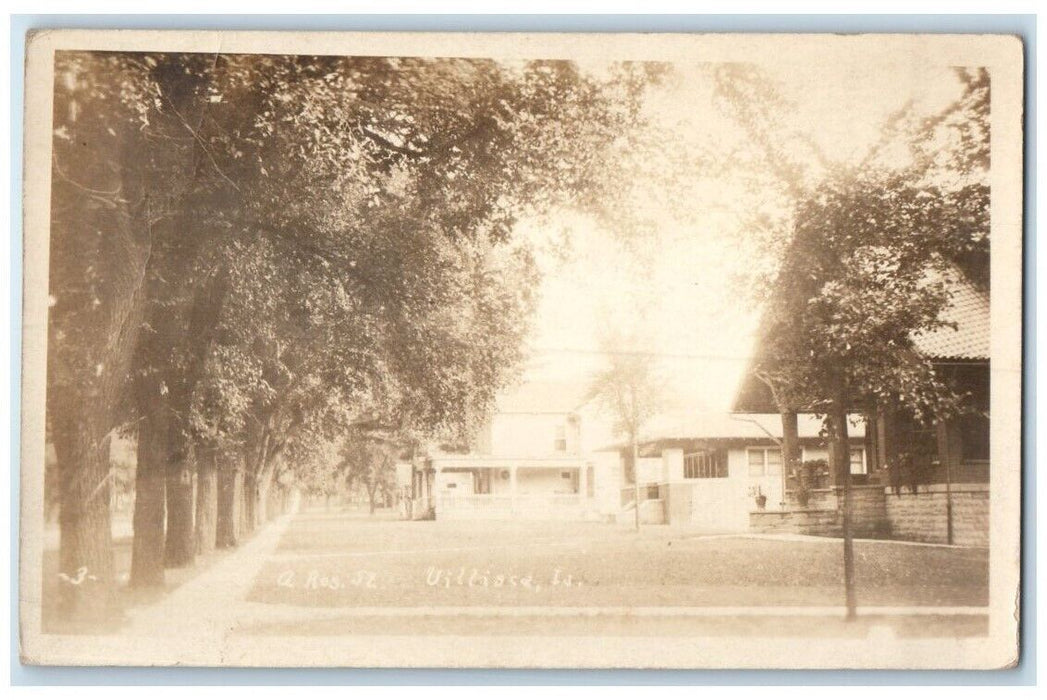 c1920 3rd Avenue Residence Street View Villisca Iowa IA RPPC Photo Postcard