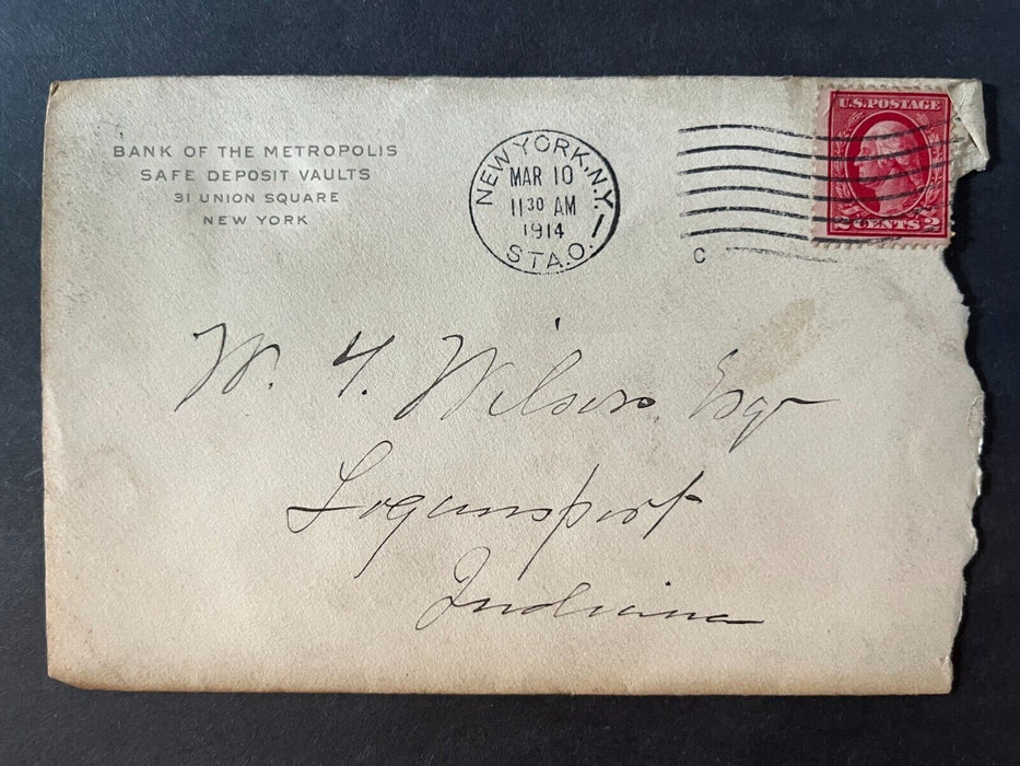 Bank Of The Metropolis Safe Deposit Vaults New York Logansport Indiana Cover