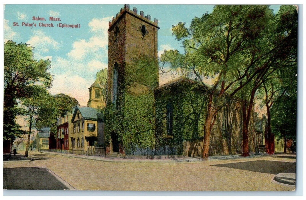 c1950's St. Peter's Church Episcopal Salem Massachusetts MA Vintage Postcard