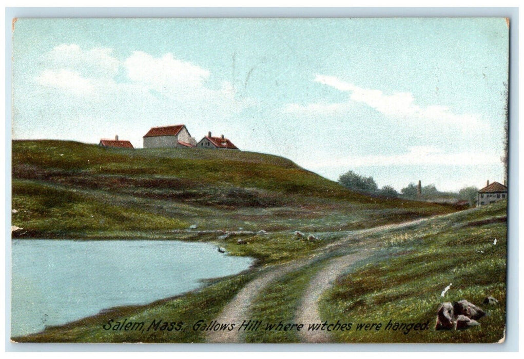 1908 Gallows Hill Where Witches Were Hanged Salem Massachusetts MA Postcard