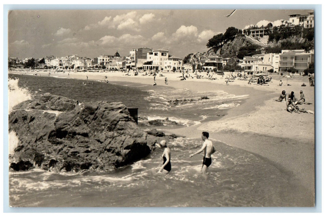 c1950's Partial View Lloret De Mar (Costa Brava) Spain RPPC Photo Postcard