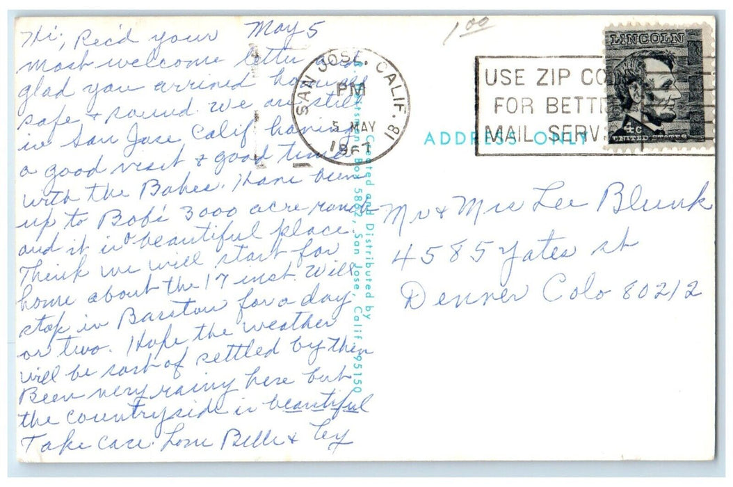 1967 Rockhound Dog She's Asking The Milkman Quartz San Jose CA Vintage Postcard