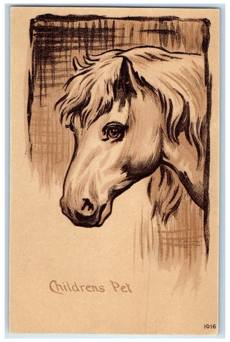 1910 Horse Childrens Pet Animal Gaylord Kansas KS Posted Antique Postcard