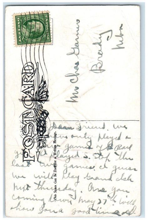 c1910's Hobo Smoking Cigarette Embossed Kearney Nebraska NE Antique Postcard