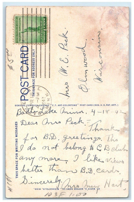 1942 Main College Buildings Agricultural College Fargo ND Multiview Postcard