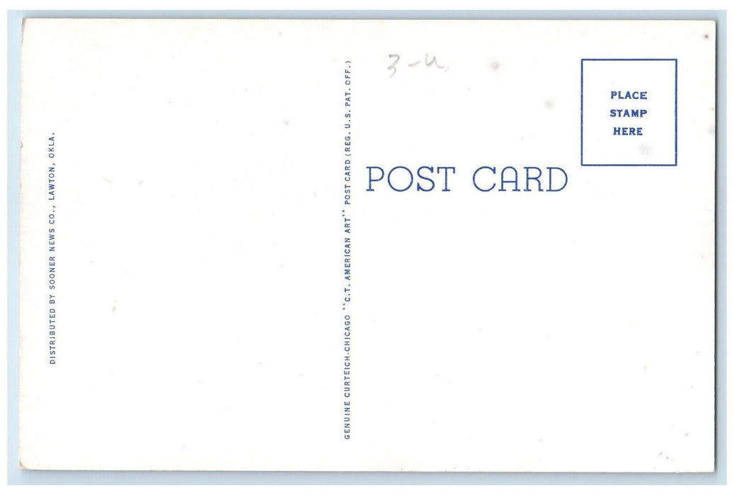 c1940 Scene Mt Scott Road Wichita Mountains Lawton Oklahoma OK Unposted Postcard