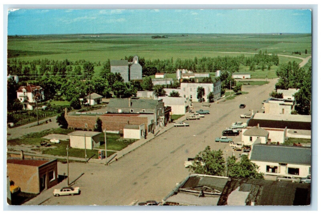 c1950's Hometown Of Lawrence Welk Cars Strasburg North Dakota ND Postcard