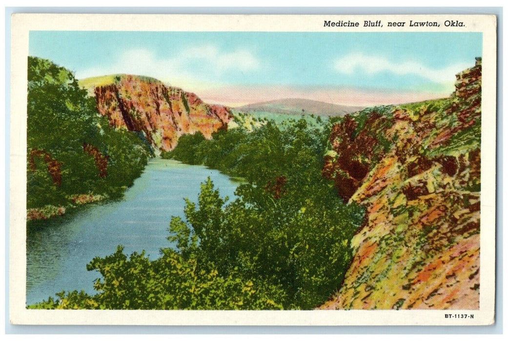 c1920 Birds Eye View Medicine Bluff Lawton Oklahoma OK Unposted Vintage Postcard