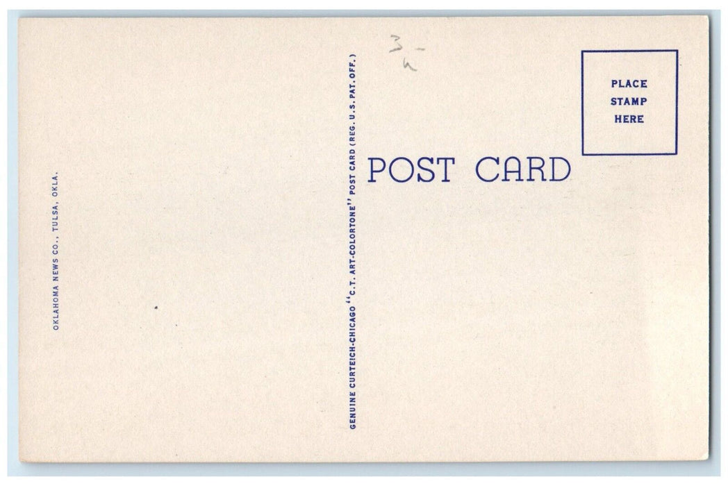 c1940 View Turner Turnpike Tulsa Oklahoma City Oklahoma Antique Vintage Postcard